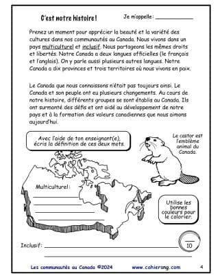 Les communautés du Canada (3e/4e) - Notre histoire