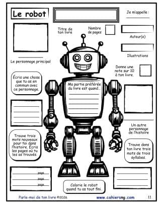 Parle-moi de ton livre ! (2e/3e/4e années) - Le robot