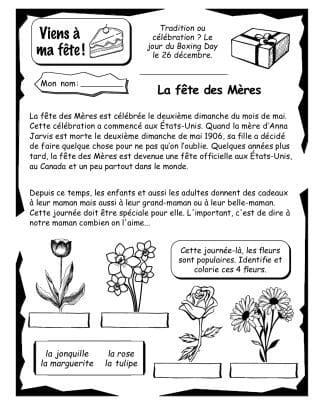 Viens à ma fête ! La fête des Mères