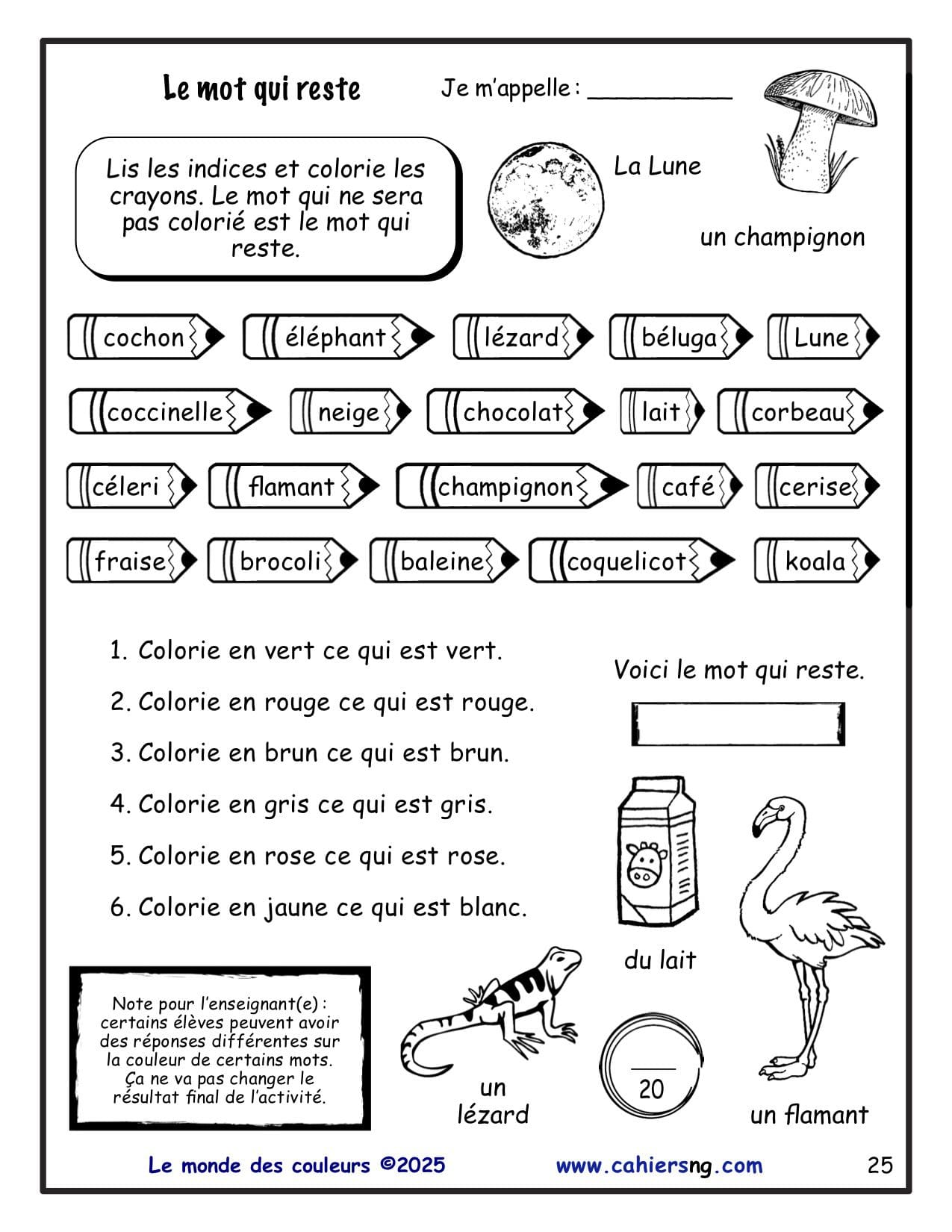 Le monde des couleurs - Core French - (4e/5e) - NOUVEAUTÉ ! – Image 3