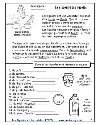 Les liquides et les solides (2e/3e) - Nouvelle série ! La viscosité