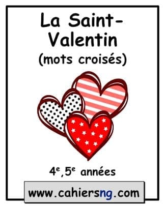 Mots croisés sur la Saint-Valentin - (4e et 5e années)